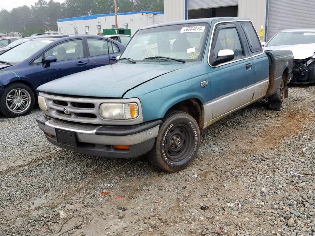 4F4CR16X4RTM71469 - 1994 MAZDA B4000 CAB GREEN photo 2