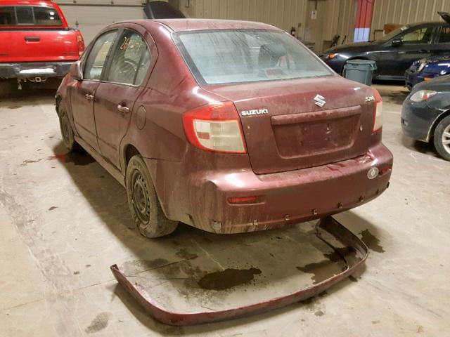 JS2YC415885111525 - 2008 SUZUKI SX4 CONVEN MAROON photo 3