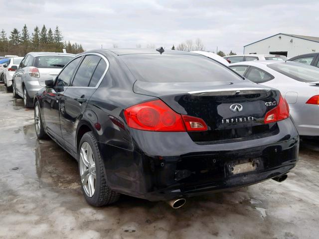 JN1CV6AR3BM406318 - 2011 INFINITI G37 BLACK photo 3