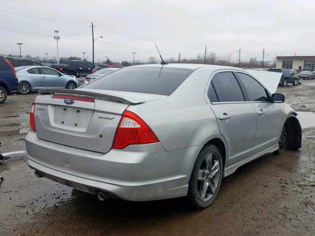 3FAHP0KC0AR164703 - 2010 FORD FUSION SPO SILVER photo 4