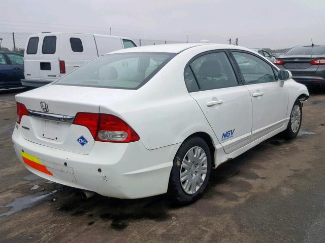 19XFA4F52AE000396 - 2010 HONDA CIVIC GX WHITE photo 4