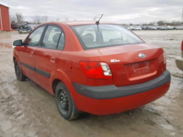 KNADE223496508033 - 2009 KIA RIO BASE RED photo 3