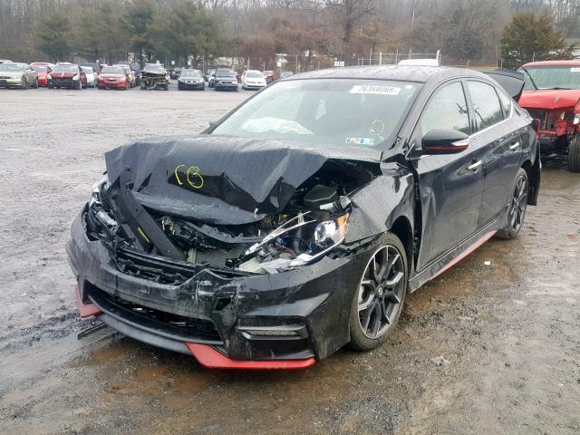 3N1CB7AP7KY228827 - 2019 NISSAN SENTRA SR BLACK photo 2