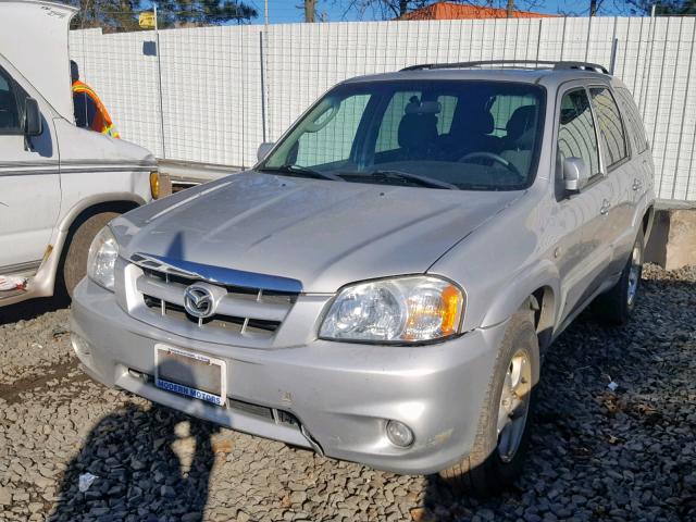 4F2YZ94185KM54430 - 2005 MAZDA TRIBUTE S SILVER photo 2