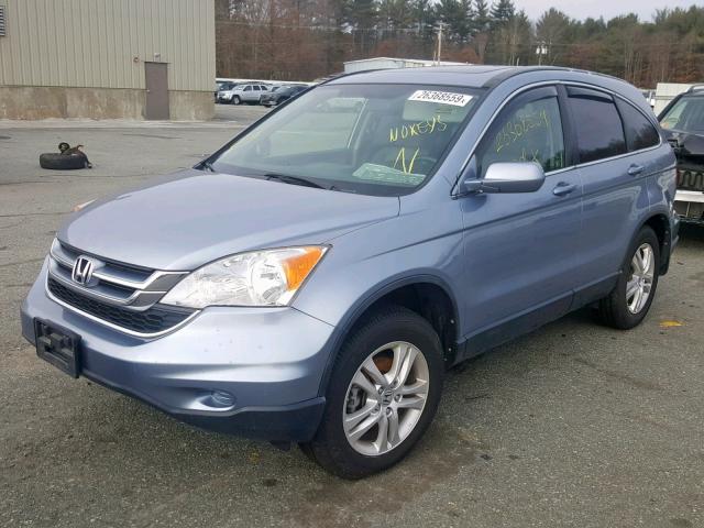 JHLRE4H74BC023920 - 2011 HONDA CR-V EXL BLUE photo 2