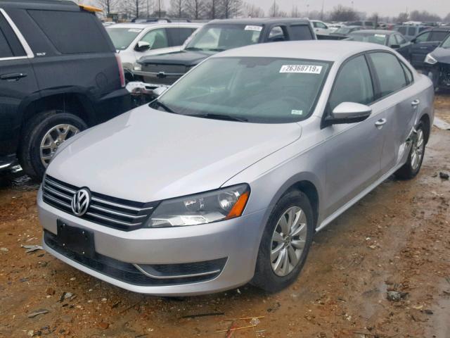 1VWAH7A38CC033360 - 2012 VOLKSWAGEN PASSAT S SILVER photo 2