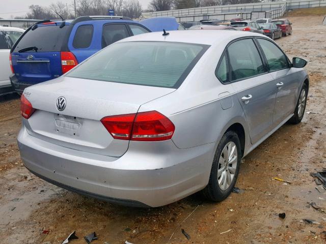 1VWAH7A38CC033360 - 2012 VOLKSWAGEN PASSAT S SILVER photo 4