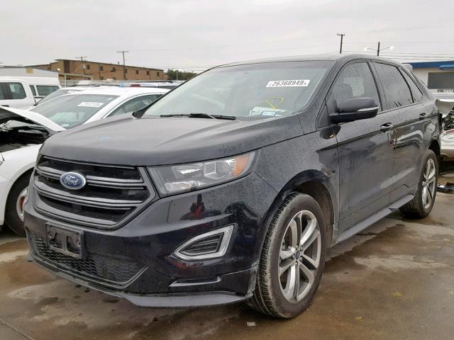 2FMPK4AP4HBC68356 - 2017 FORD EDGE SPORT BLACK photo 2