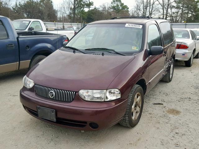 4M2ZV11T71DJ00804 - 2001 MERCURY VILLAGER MAROON photo 2