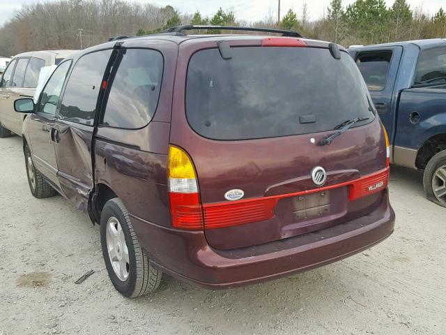 4M2ZV11T71DJ00804 - 2001 MERCURY VILLAGER MAROON photo 3