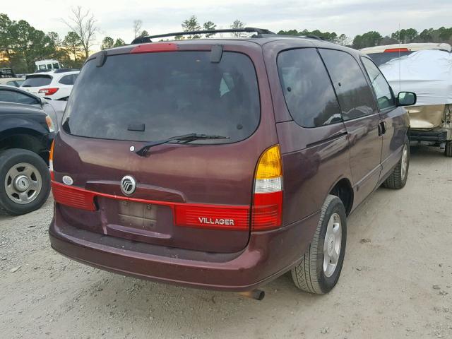 4M2ZV11T71DJ00804 - 2001 MERCURY VILLAGER MAROON photo 4