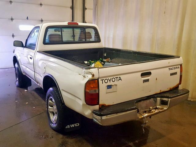 4TAPM62N2XZ555600 - 1999 TOYOTA TACOMA WHITE photo 3