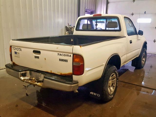 4TAPM62N2XZ555600 - 1999 TOYOTA TACOMA WHITE photo 4