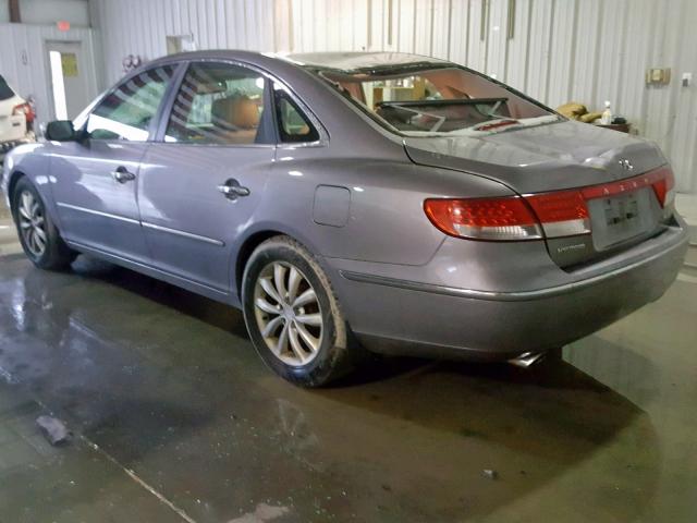 KMHFC46FX7A189258 - 2007 HYUNDAI AZERA SE SILVER photo 3