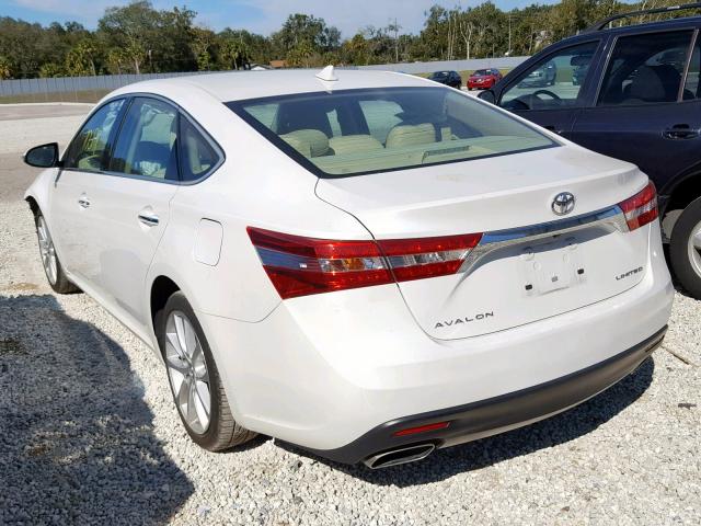 4T1BK1EB8FU187326 - 2015 TOYOTA AVALON XLE WHITE photo 3