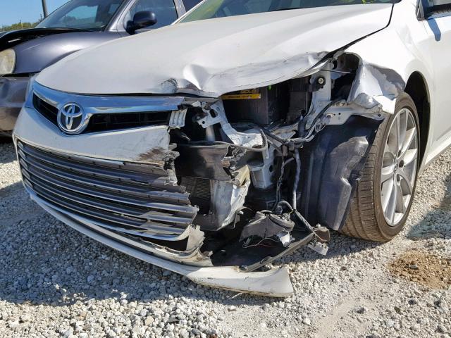 4T1BK1EB8FU187326 - 2015 TOYOTA AVALON XLE WHITE photo 9