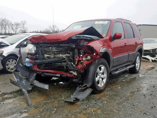 4F2CZ06126KM04272 - 2006 MAZDA TRIBUTE S RED photo 2