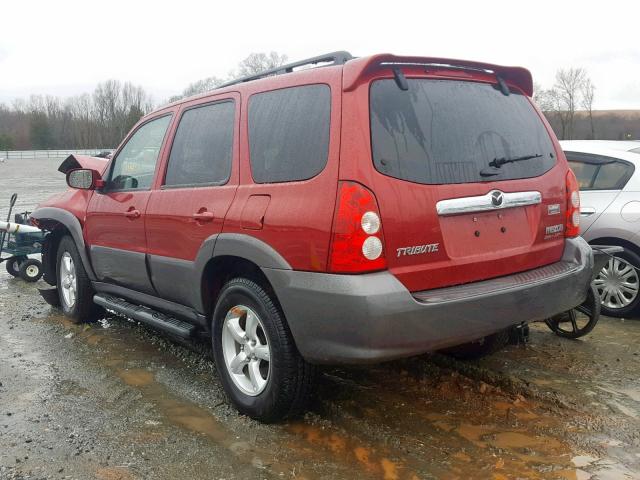 4F2CZ06126KM04272 - 2006 MAZDA TRIBUTE S RED photo 3