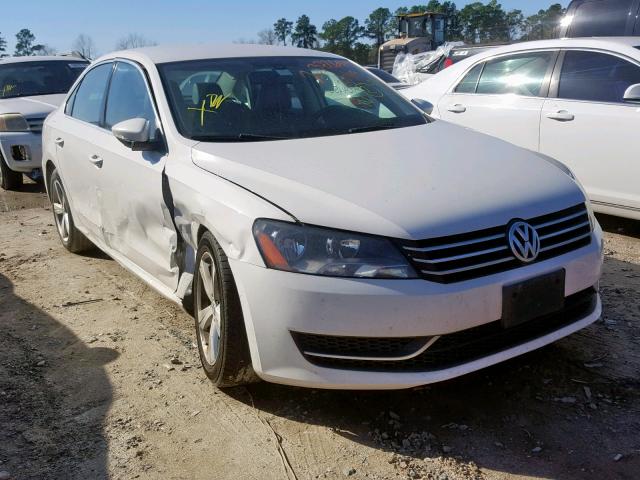 1VWBP7A36CC028634 - 2012 VOLKSWAGEN PASSAT SE WHITE photo 1