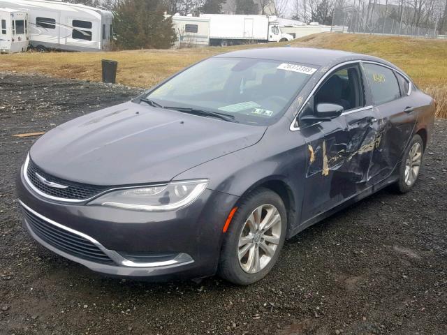 1C3CCCAB6FN707013 - 2015 CHRYSLER 200 LIMITE GRAY photo 2