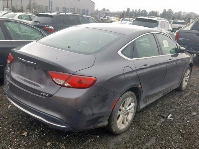 1C3CCCAB6FN707013 - 2015 CHRYSLER 200 LIMITE GRAY photo 4