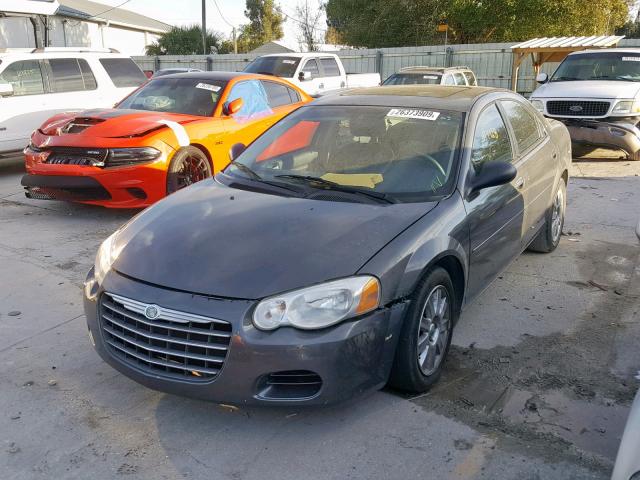 1C3EL56R94N270793 - 2004 CHRYSLER SEBRING LX GRAY photo 2