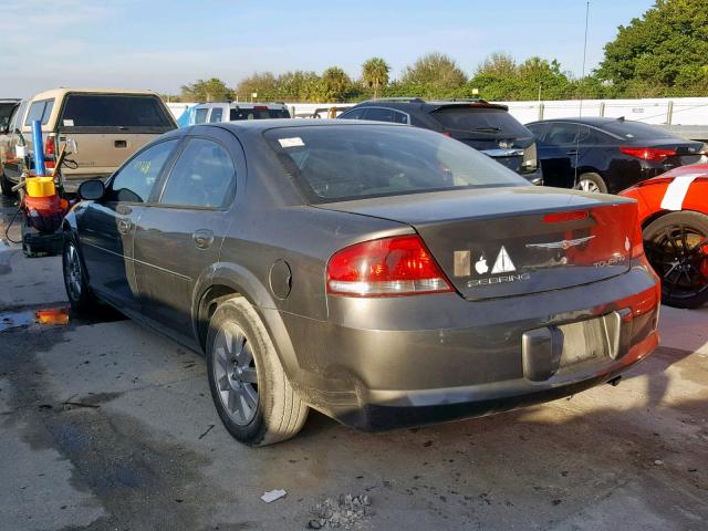 1C3EL56R94N270793 - 2004 CHRYSLER SEBRING LX GRAY photo 3