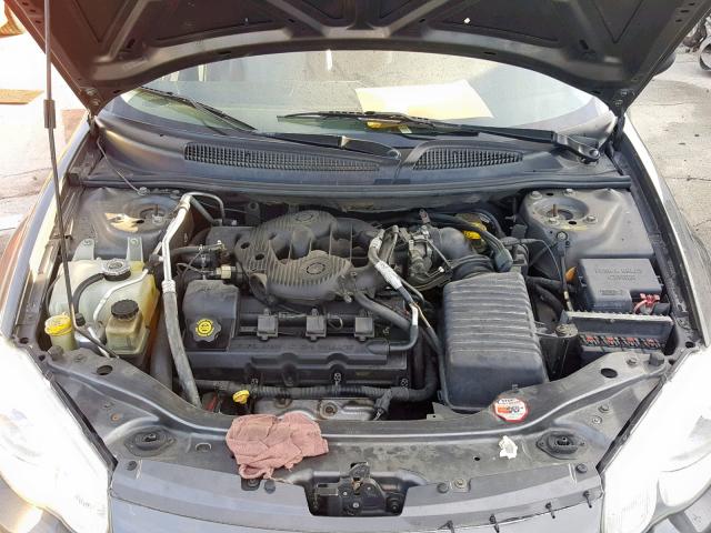 1C3EL56R94N270793 - 2004 CHRYSLER SEBRING LX GRAY photo 7