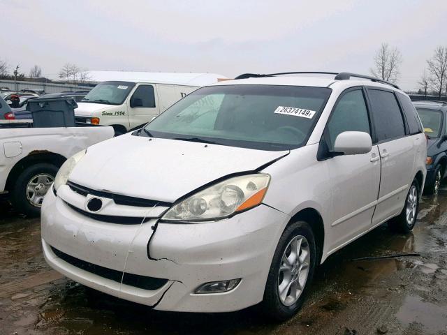 5TDZA22C06S532801 - 2006 TOYOTA SIENNA XLE WHITE photo 2