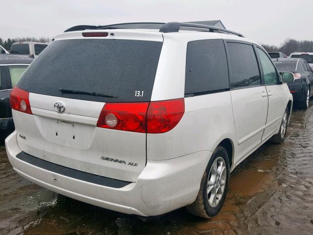 5TDZA22C06S532801 - 2006 TOYOTA SIENNA XLE WHITE photo 4