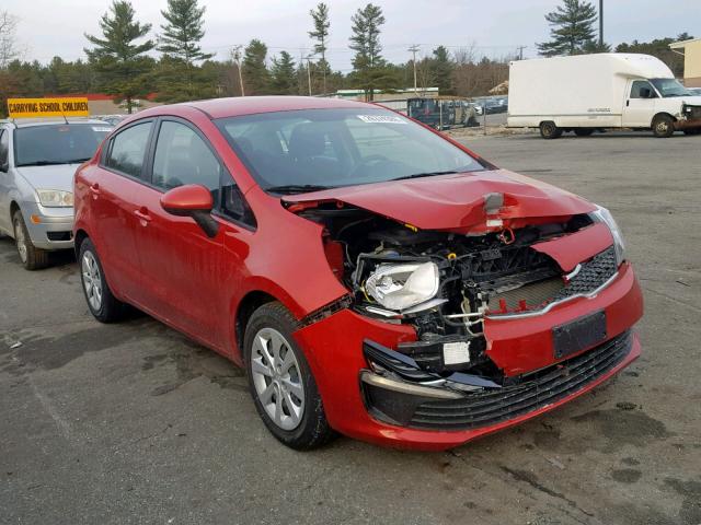 KNADN4A35G6576500 - 2016 KIA RIO EX RED photo 1