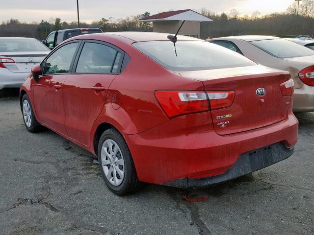 KNADN4A35G6576500 - 2016 KIA RIO EX RED photo 3