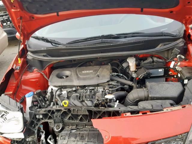 KNADN4A35G6576500 - 2016 KIA RIO EX RED photo 7