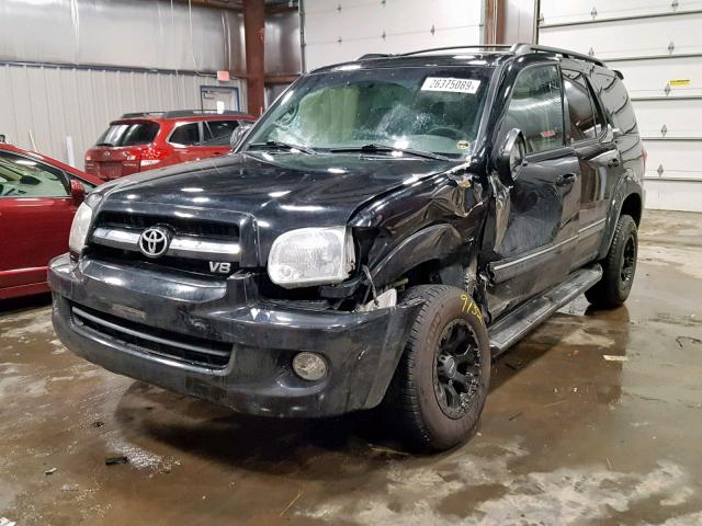 5TDBT48A76S273429 - 2006 TOYOTA SEQUOIA LI BLACK photo 2