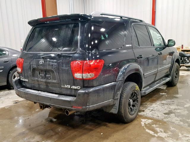 5TDBT48A76S273429 - 2006 TOYOTA SEQUOIA LI BLACK photo 4