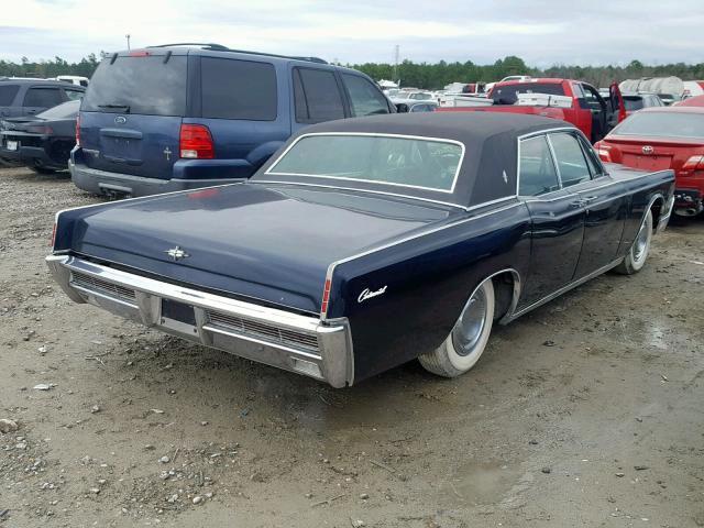 7Y82G834051 - 1967 LINCOLN CONTINENTL BLUE photo 4