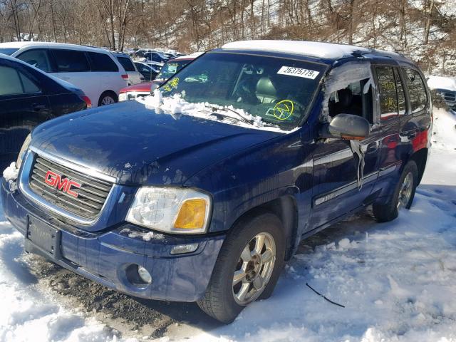 1GKDT13S322250663 - 2002 GMC ENVOY BLUE photo 2