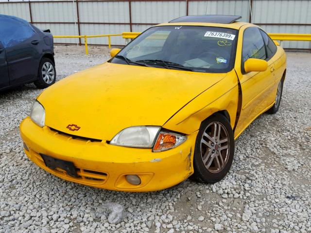 1G1JH12F527441937 - 2002 CHEVROLET CAVALIER L YELLOW photo 2