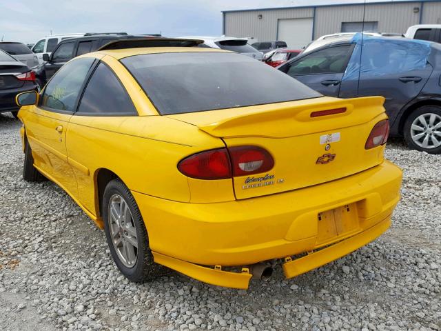 1G1JH12F527441937 - 2002 CHEVROLET CAVALIER L YELLOW photo 3