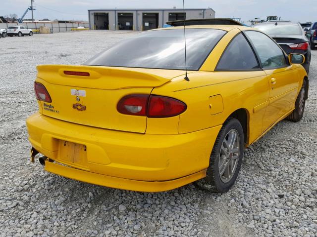 1G1JH12F527441937 - 2002 CHEVROLET CAVALIER L YELLOW photo 4