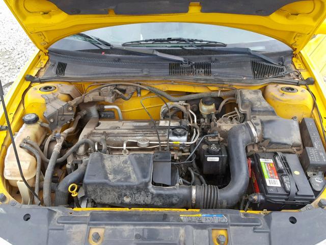 1G1JH12F527441937 - 2002 CHEVROLET CAVALIER L YELLOW photo 7