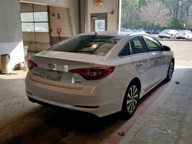 5NPE34AF7FH056360 - 2015 HYUNDAI SONATA SPO WHITE photo 4