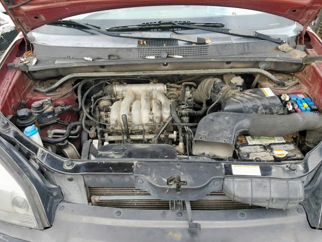 KM8JN12D25U118722 - 2005 HYUNDAI TUCSON GLS MAROON photo 7