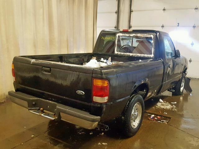 1FTYR10CXWUA32805 - 1998 FORD RANGER BLACK photo 4