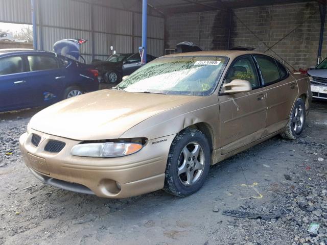 1G2WP52K5WF264312 - 1998 PONTIAC GRAND PRIX GOLD photo 2