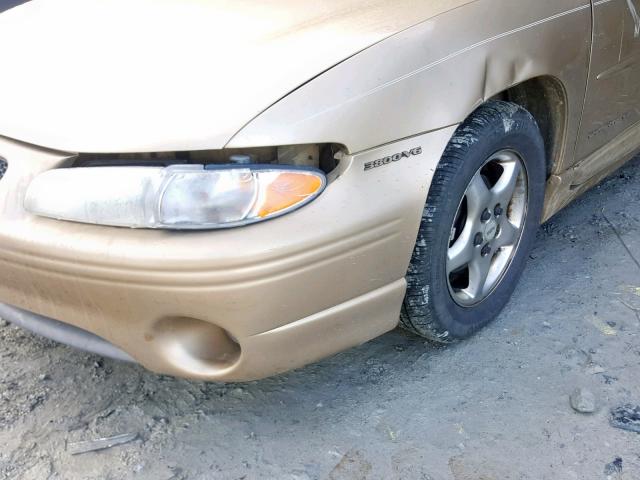 1G2WP52K5WF264312 - 1998 PONTIAC GRAND PRIX GOLD photo 9