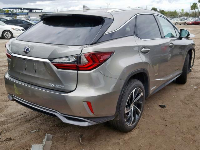 2T2BGMCA6HC008956 - 2017 LEXUS RX 450H SILVER photo 4