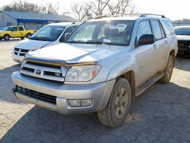 JTEBT14RX38003102 - 2003 TOYOTA 4RUNNER SR SILVER photo 2