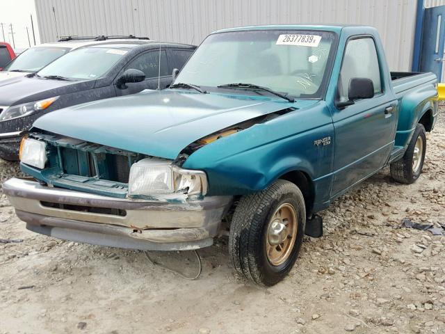 1FTCR10AXVPA59007 - 1997 FORD RANGER GREEN photo 2