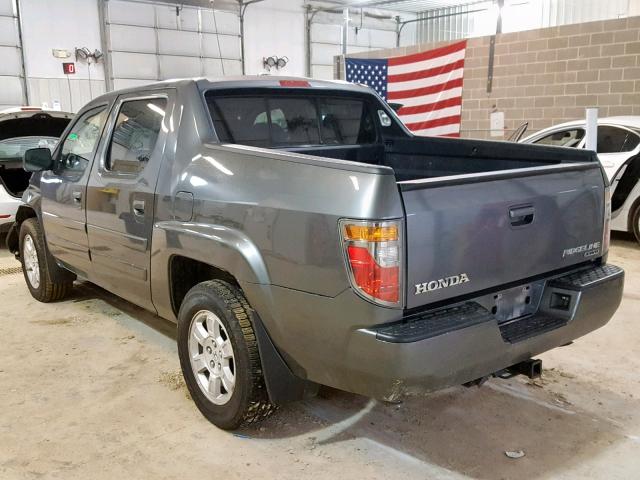 2HJYK16558H512555 - 2008 HONDA RIDGELINE GRAY photo 3